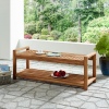 Vincent Solid Acacia Wood Chevron Outdoor Patio Coffee Table/Storage Bench [780920][376363]