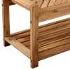 Vincent Solid Acacia Wood Chevron Outdoor Patio Coffee Table/Storage Bench [780920][376363]