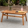 Vincent Solid Acacia Wood Chevron Outdoor Patio Coffee Table [780869][376349]