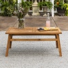 Vincent Solid Acacia Wood Chevron Outdoor Patio Coffee Table [780869][376349]