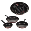 3 Piece Camping Frying Pan Set (Red - 205213)