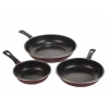 3 Piece Camping Frying Pan Set (Red - 205213)