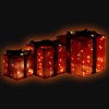 3 Pcs Light Up LED Gift Box Decor