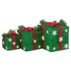 3 Pcs Light Up LED Gift Box Decor