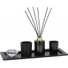 Black & Gold 5pcs Tealight, Reed Diffuser & Candle Tray Aroma Set [999918]