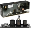 Black & Gold 5pcs Tealight, Reed Diffuser & Candle Tray Aroma Set [999918]