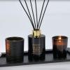 Black & Gold 5pcs Tealight, Reed Diffuser & Candle Tray Aroma Set [999918]