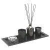 Black & Gold 5pcs Tealight, Reed Diffuser & Candle Tray Aroma Set [999918]