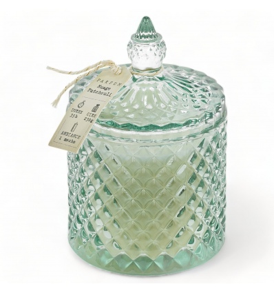 Scented Candle In A Crystal Look Glass Jar with Lid [546746]