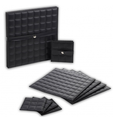 Placemats and Coasters Set Black