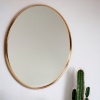 Round Gold Framed Mirror 40x40x1.5 [569606]