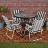 SYDNEY Outdoor Metal Folding Chairs & Metal Table Set