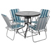 SYDNEY Outdoor Metal Folding Chairs & Metal Table Set