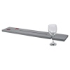 Grey MDF Wood Tablet & Wine Glass Bath Caddy