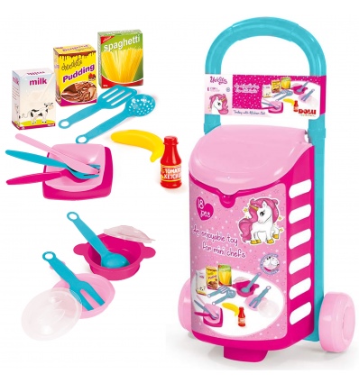 Unicorn Trolley With Kitchen Set 18pcs [025142]