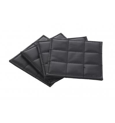 Matt Black Coasters 4pk