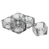 5 Glass Tea Light Candle Holder Set [413909]