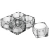 5 Glass Tea Light Candle Holder Set [413909]