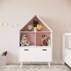 Childrens House Shaped Storage Bookcase Cabinet [584699]