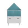 Childrens House Shaped Storage Bookcase Cabinet [584699]