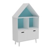 Childrens House Shaped Storage Bookcase Cabinet [584699]