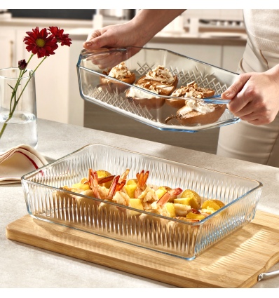 BORCAM Glass Cooking Tray