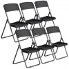 Black Rattan Design Metal Folding Chair [582794]