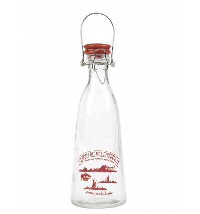 Milk Bottle Glass With Ceramic Lid (971327)