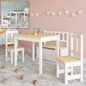 LIBBY MDF Wooden Childrens Table, 2 Chairs & Storage Bench Set