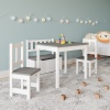 LIBBY MDF Wooden Childrens Table, 2 Chairs & Storage Bench Set