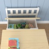 LIBBY MDF Wooden Childrens Table, 2 Chairs & Storage Bench Set