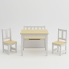 LIBBY MDF Wooden Childrens Table, 2 Chairs & Storage Bench Set