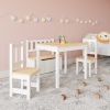 LIBBY MDF Wooden Childrens Table, 2 Chairs & Storage Bench Set