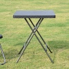 3 Pcs Bella Black Rattan Design Folding Table & Chairs Set