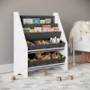 LIBBY MDF Wood & Fabric Book & Toy Organiser Storage Rack [584668]