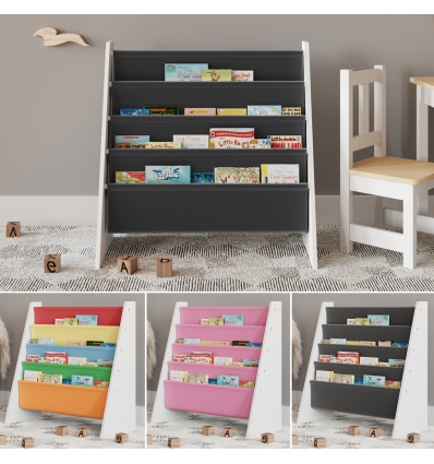 LIBBY Kids MDF Wood & Fabric Bookshelf