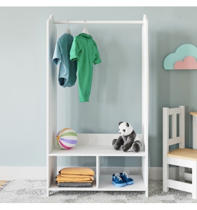 LIBBY Kids MDF Wooden Hanging Rail with 2 Storage Sections [584729]