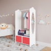 LIBBY Kids MDF Wooden Hanging Rail with 2 Storage Sections With Inserts