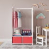 LIBBY Kids MDF Wooden Hanging Rail with 2 Storage Sections With Inserts