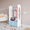 LIBBY Kids MDF Wooden Hanging Rail with 2 Storage Sections With Inserts