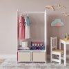 LIBBY Kids MDF Wooden Hanging Rail with 2 Storage Sections With Inserts