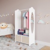 LIBBY Kids MDF Wooden Hanging Rail with 2 Storage Sections With Inserts