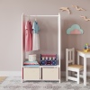 LIBBY Kids MDF Wooden Hanging Rail with 2 Storage Sections With Inserts