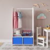 LIBBY Kids MDF Wooden Hanging Rail with 2 Storage Sections With Inserts