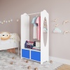 LIBBY Kids MDF Wooden Hanging Rail with 2 Storage Sections With Inserts