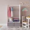 LIBBY Kids MDF Wooden Hanging Rail with 2 Storage Sections With Inserts