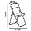 80cm Black Rattan Design Square Folding Table & 4 Folding Chairs