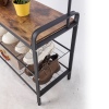 Metal & MDF Wood Entryway Coat Hanger & Shoe Rack