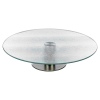 30cm Glass & Metal Lazy Susan Footed Pastry Serving Plate [213028]