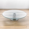 30cm Glass & Metal Lazy Susan Footed Pastry Serving Plate [213028]